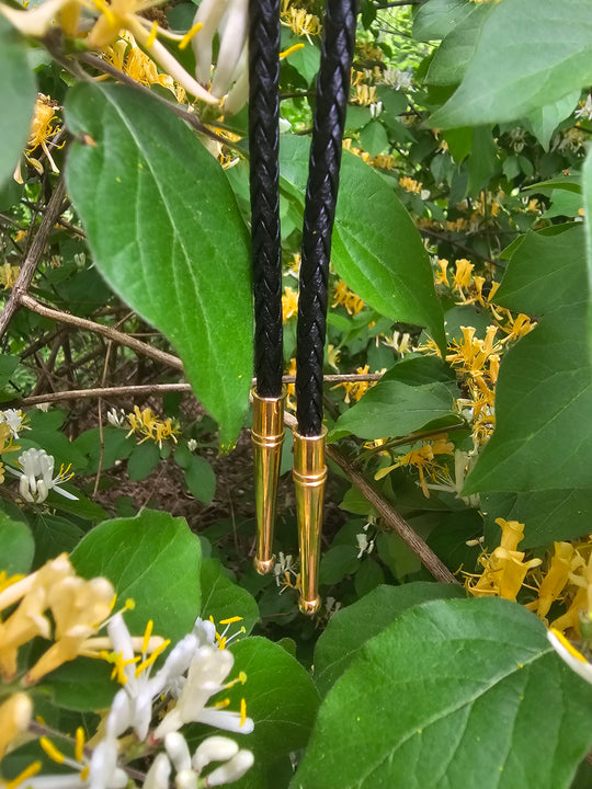 Black Bolo Tie, Nephrite Jade Slide