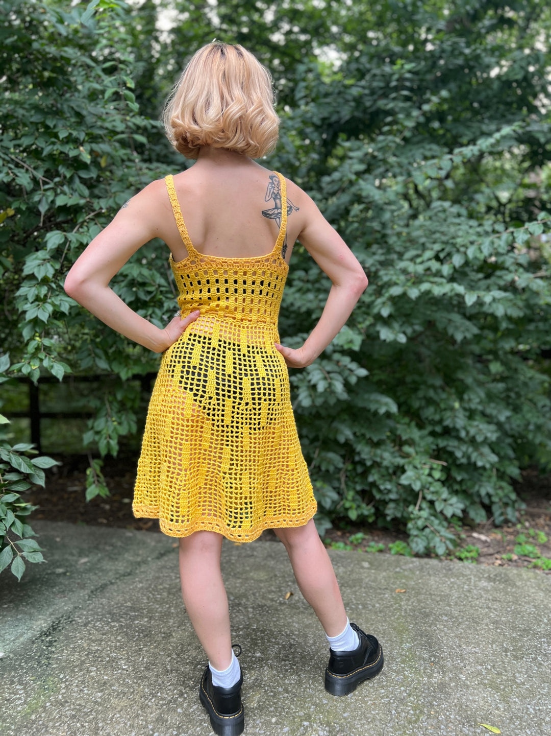 60s Yellow Crocheted Dress 60s Yellow Crocheted Dress
