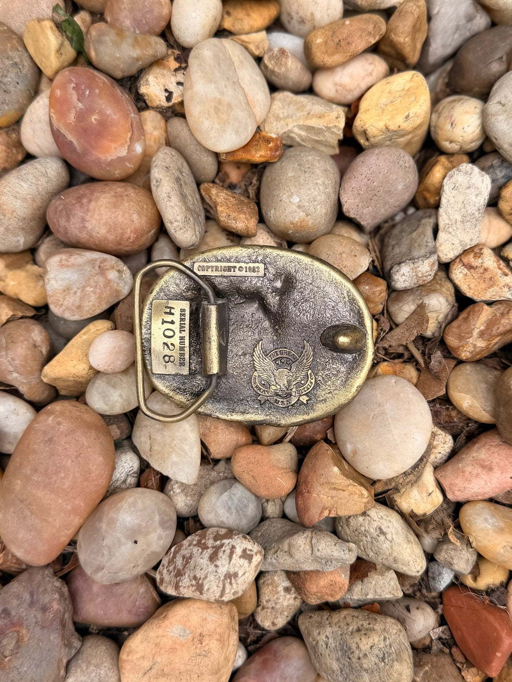 Brass Belt Buckle: Barn scene by Great American Buckle Company
