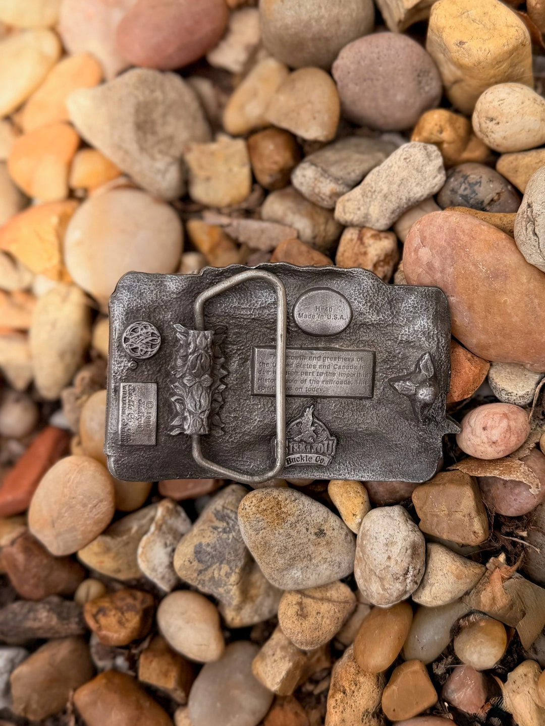 Belt Buckle: Colorful enameled Train By Siskiyou