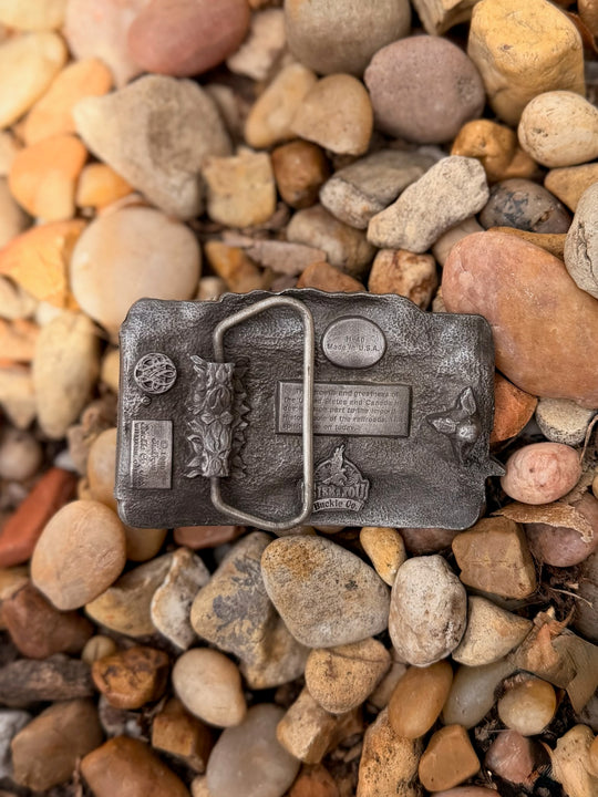 Belt Buckle: Colorful enameled Train By Siskiyou