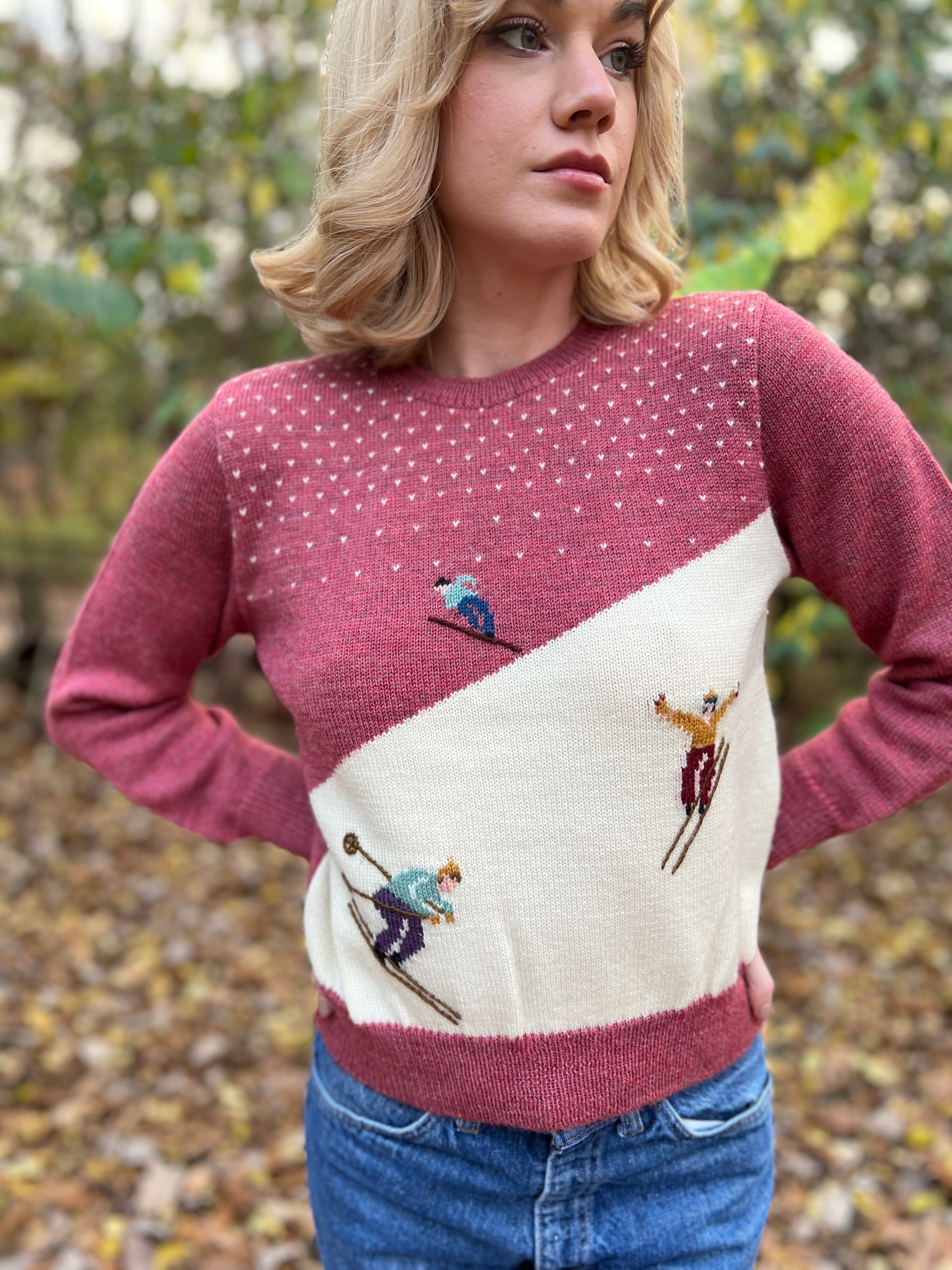 Retro discount ski sweater