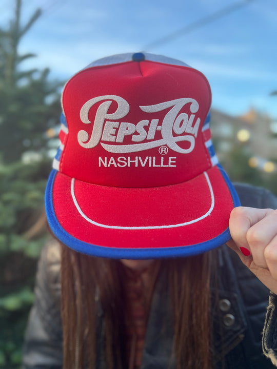 Vintage Red Trucker Hat Pepsi Cola Nashville
