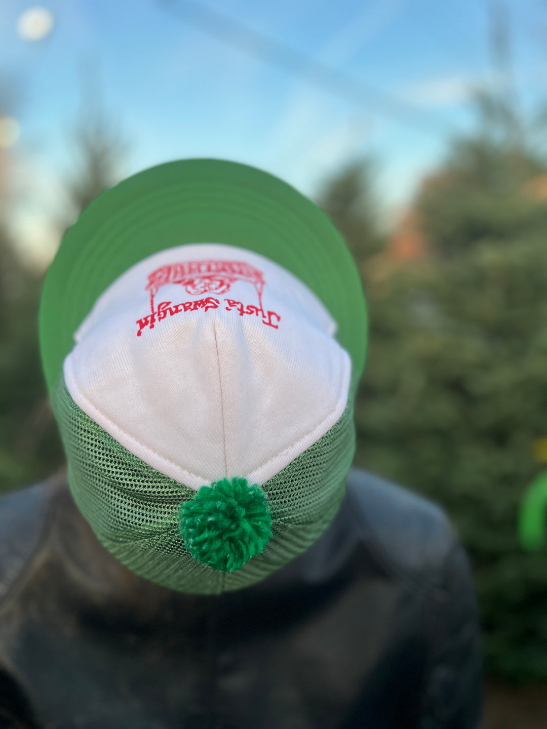 Green Vintage Trucker Hat: Just A Swangin', Kap Int'l Inc.