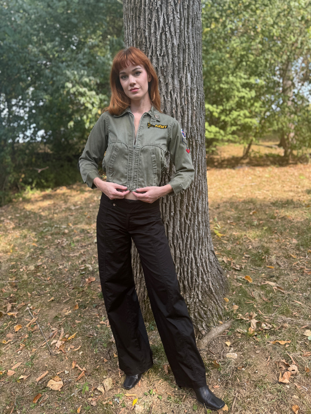 Vintage Green Army Jacket, Weather King by Rolane