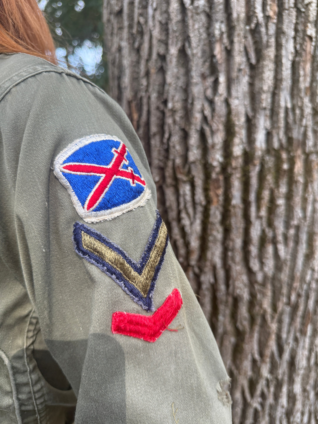 Vintage Green Army Jacket, Weather King by Rolane