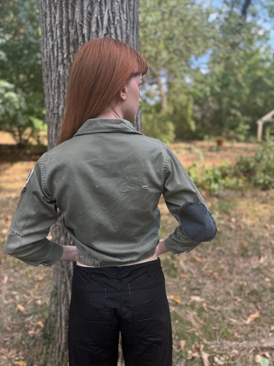 Vintage Green Army Jacket, Weather King by Rolane