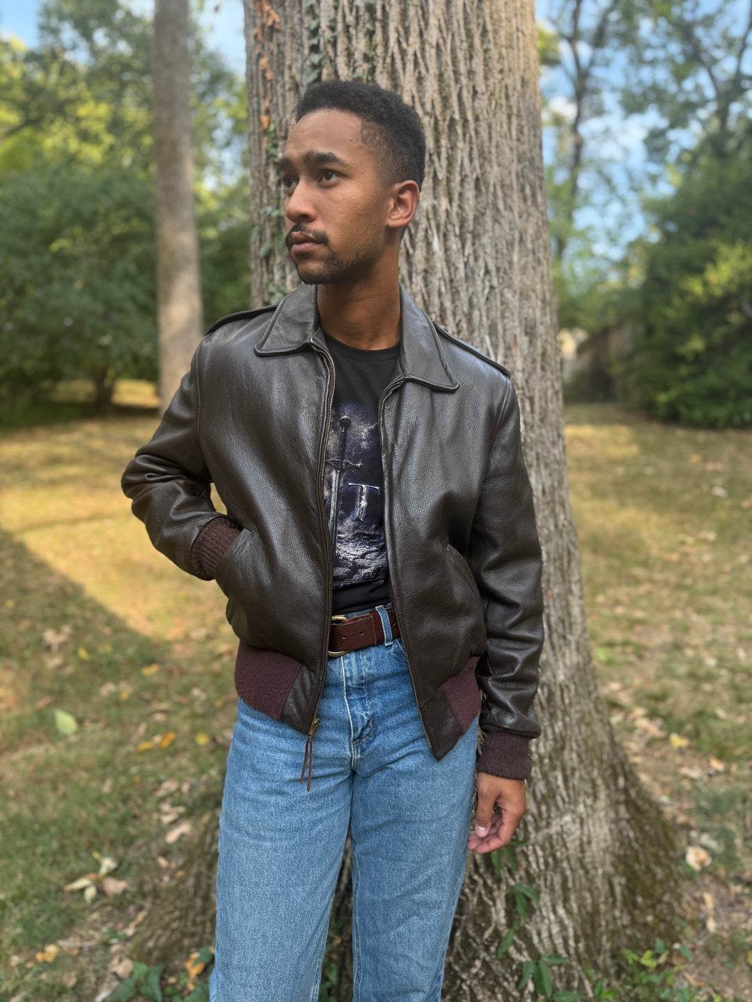 Mens Dark Brown Custom Made Deer Skin Zip Up Jacket, Custom Coat Co, Inc
