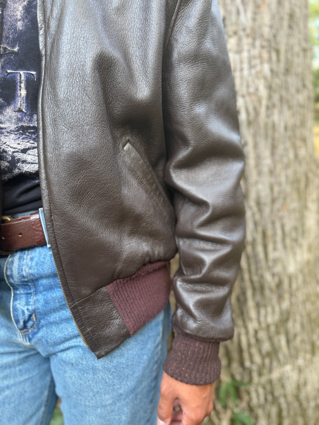Mens Dark Brown Custom Made Deer Skin Zip Up Jacket, Custom Coat Co, Inc