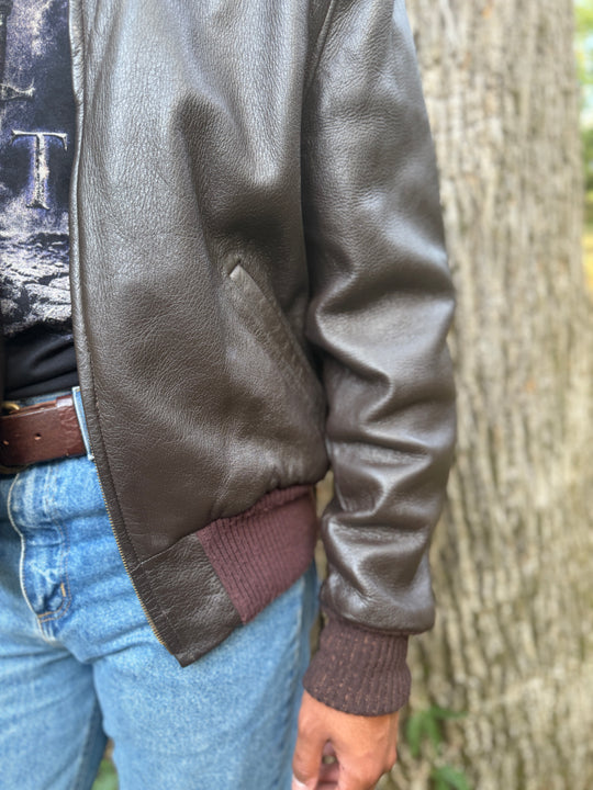 Mens Dark Brown Custom Made Deer Skin Zip Up Jacket, Custom Coat Co, Inc