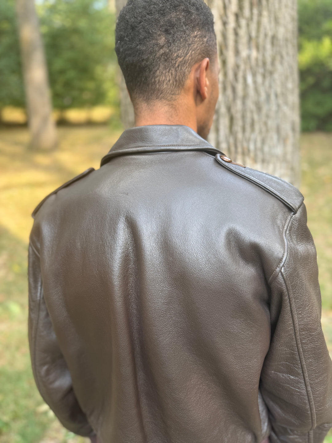 Mens Dark Brown Custom Made Deer Skin Zip Up Jacket, Custom Coat Co, Inc