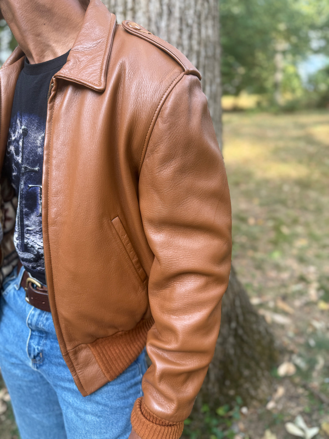 Men's Brown Deer Skin Custom Leather Zip Front Jacket, Custom Coat Co.