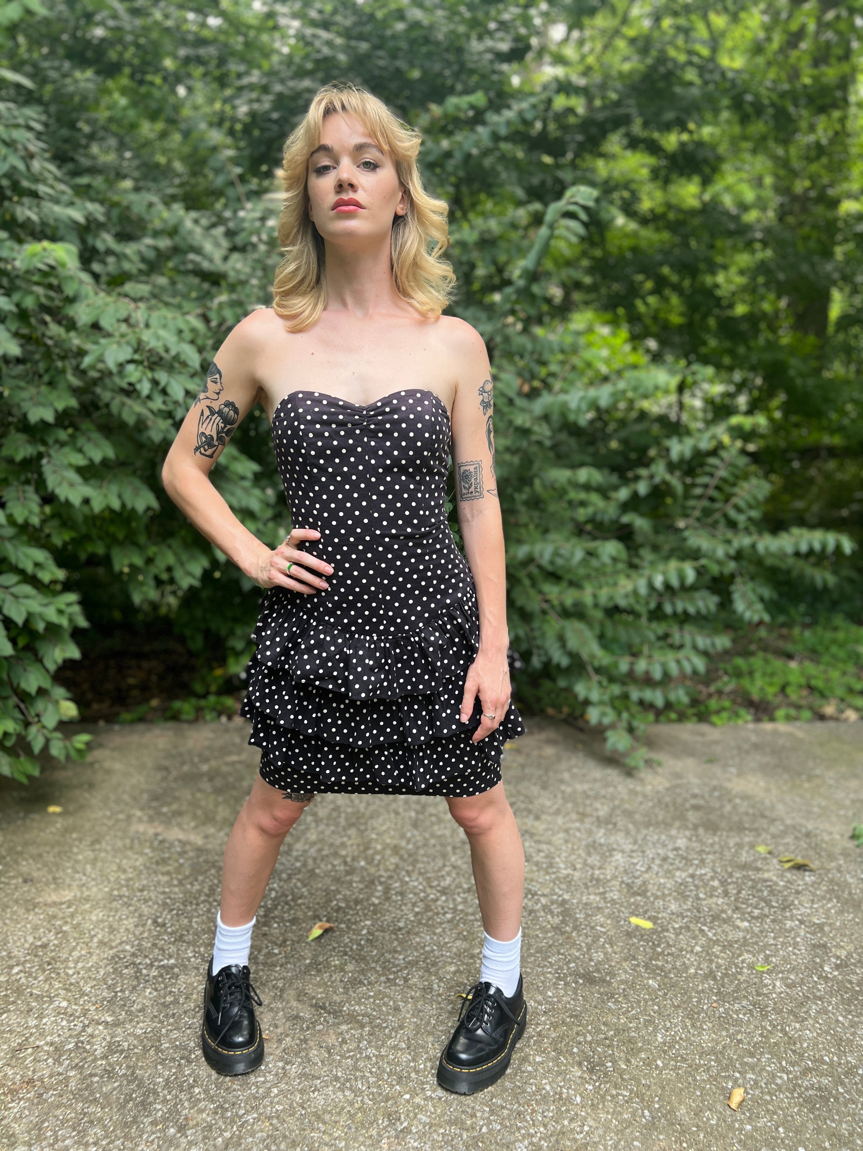 Polka dot dress 80s best sale