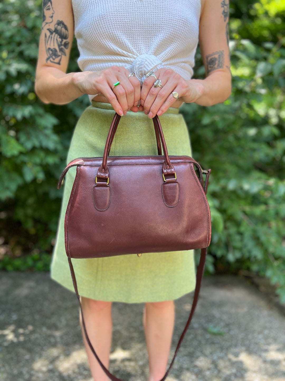 Vintage Dark Brown Leather Handbag Purse, Coach