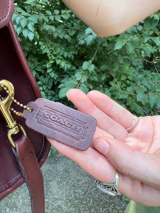 Vintage Dark Brown Leather Handbag Purse, Coach