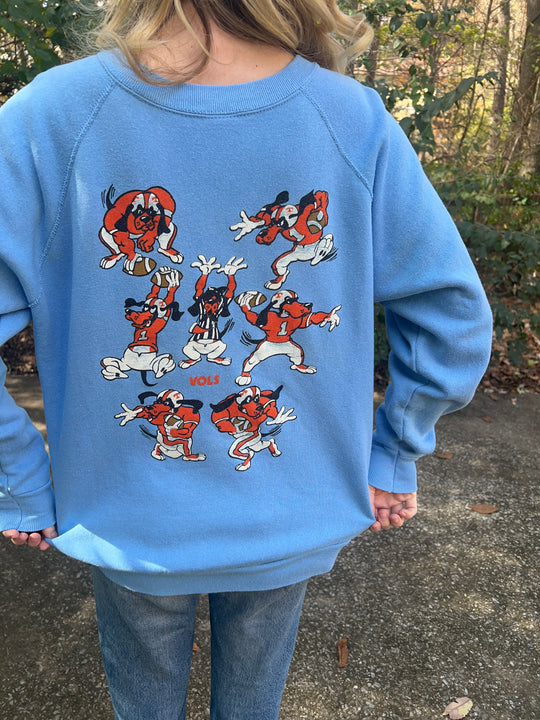 Vintage Blue Sweatshirt University of Tennessee, Smokey