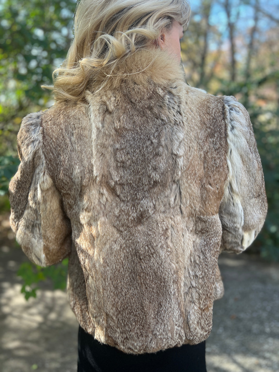 Women's Vintage Light Brown Vintage Fur Jacket