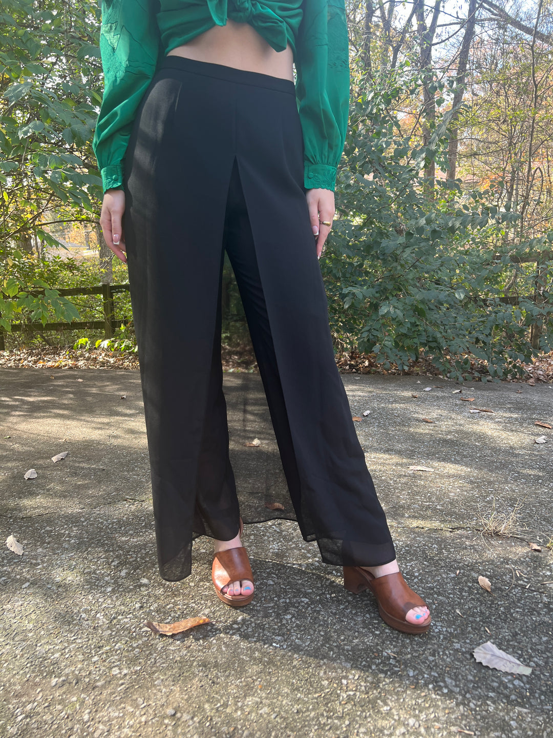 80s Black Crepe Pants, Metaphor