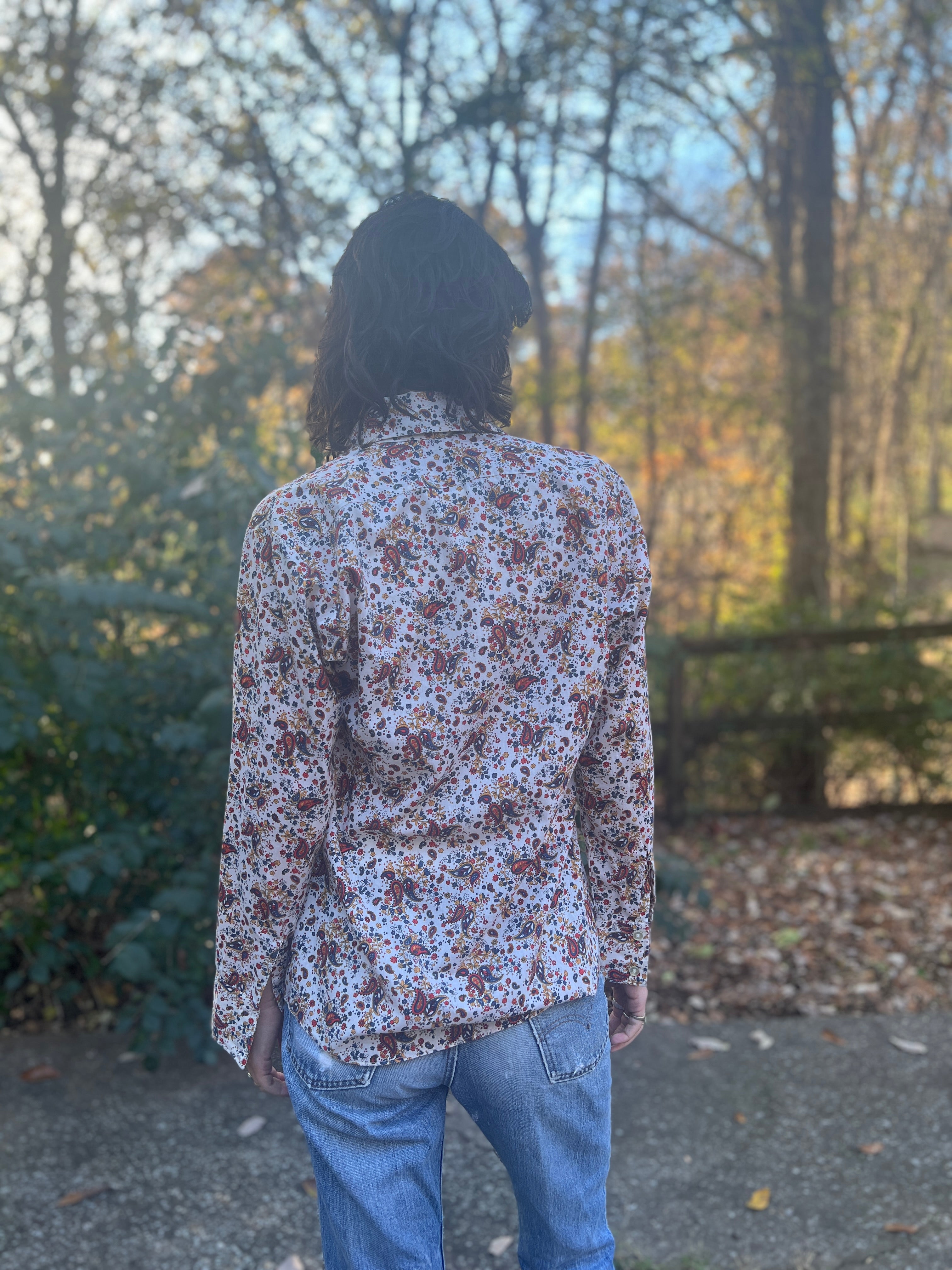 70s Red Blue Paisley Dress Shirt, Kings Road – The Hip Zipper