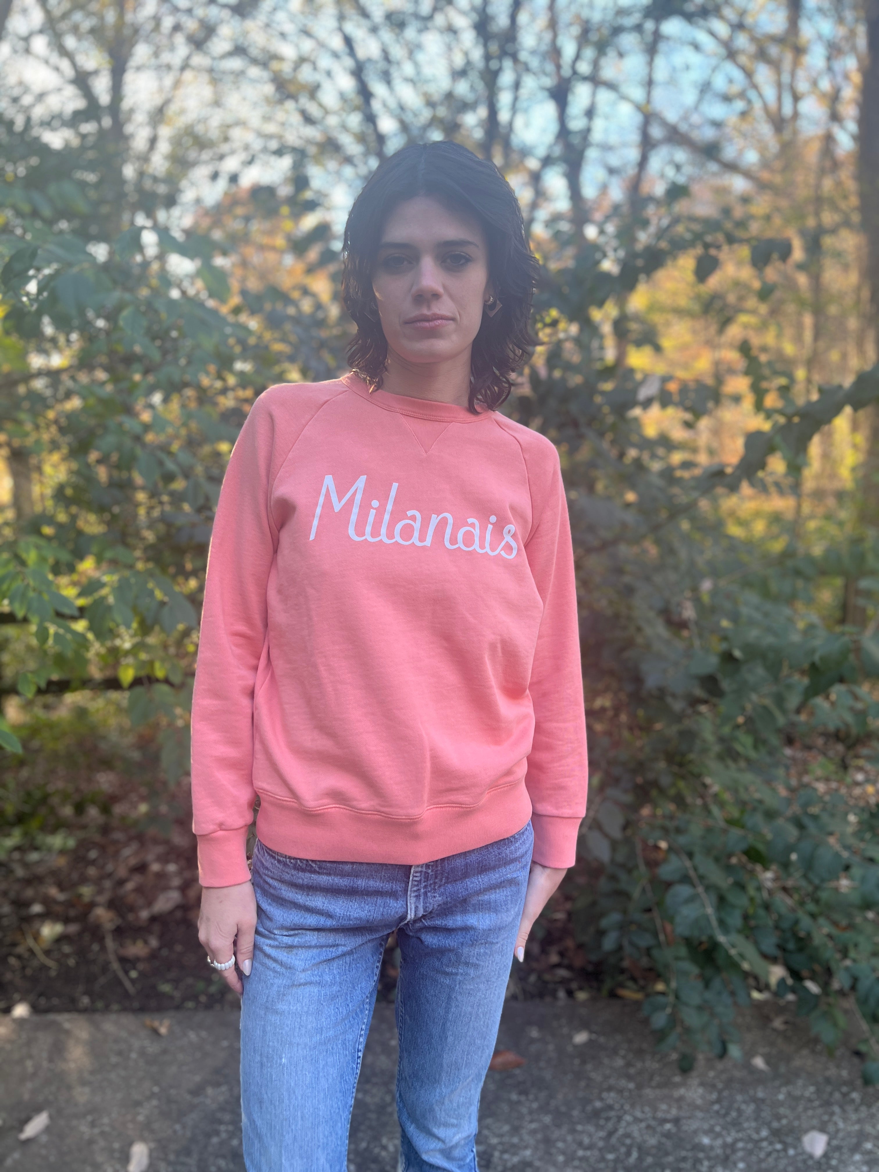 90s Peach Sweatshirt, Milanais, Maison Kitsuné – The Hip Zipper