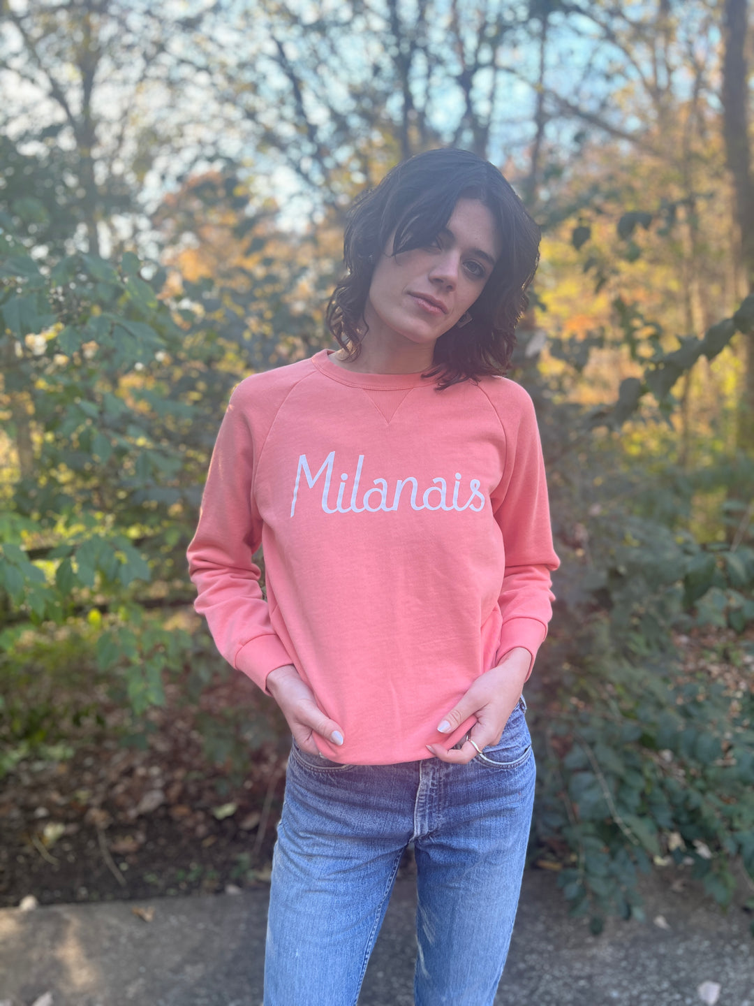 90s Peach Sweatshirt, Milanais, Maison Kitsuné