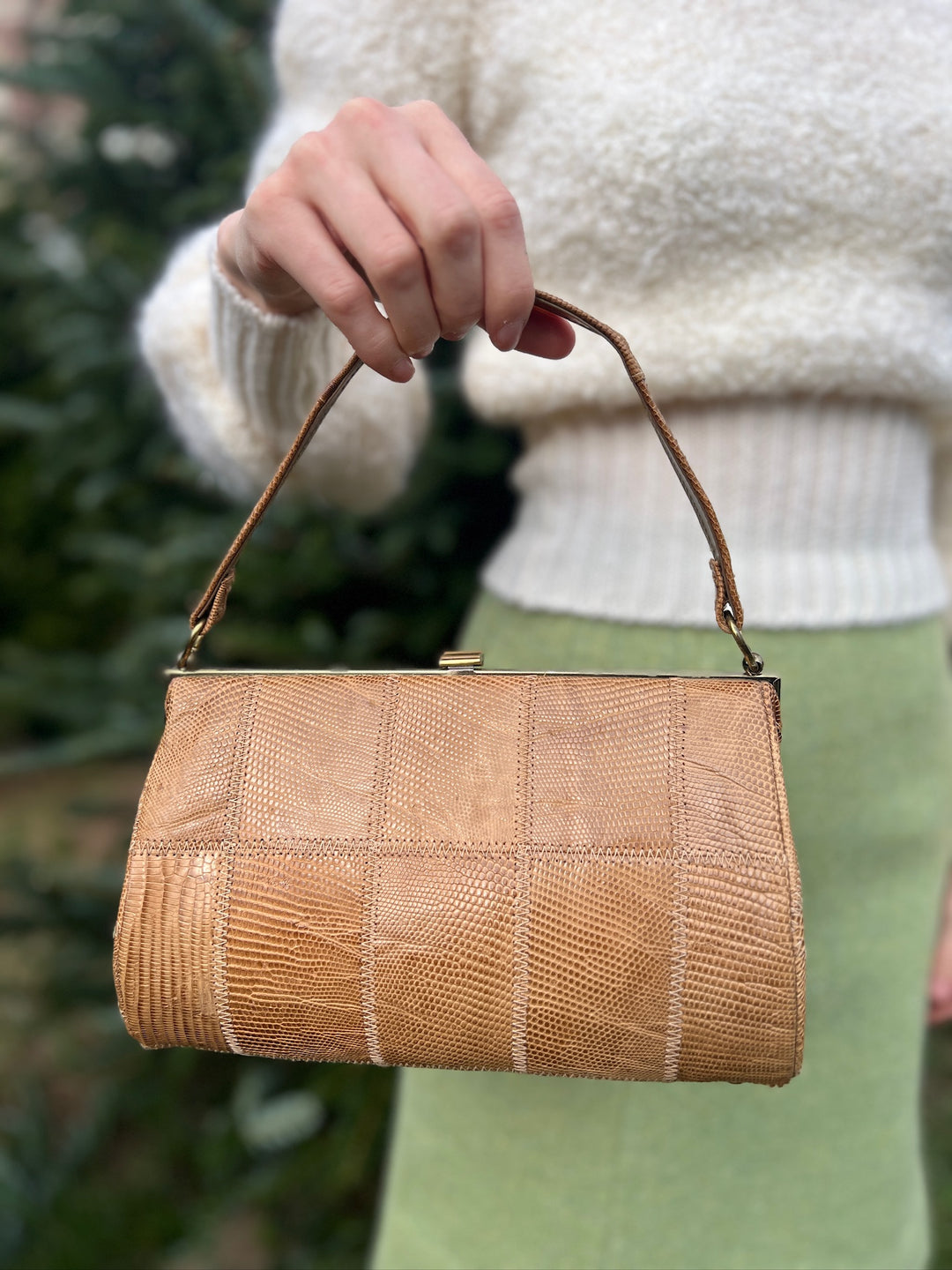 Vintage Light Brown Exotic Skin Purse