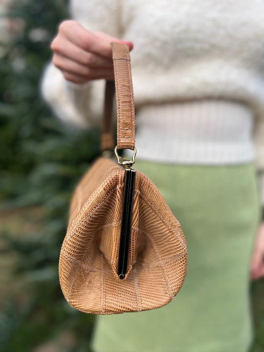 Vintage Light Brown Exotic Skin Purse