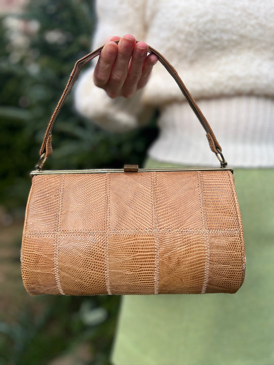 Vintage Light Brown Exotic Skin Purse