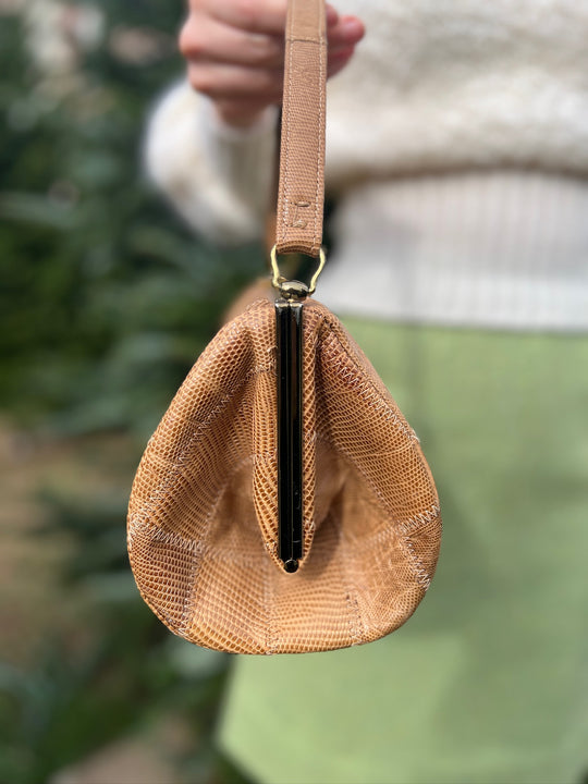 Vintage Light Brown Exotic Skin Purse