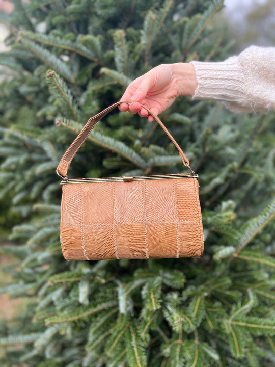 Vintage Light Brown Exotic Skin Purse