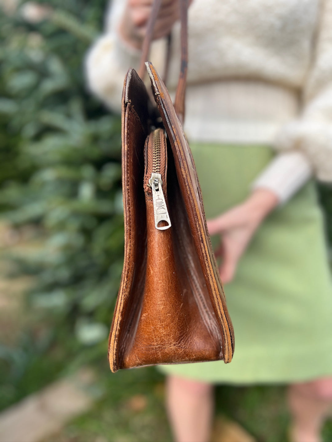 Vintage Leather Tooled Mexican Souvenir Purse