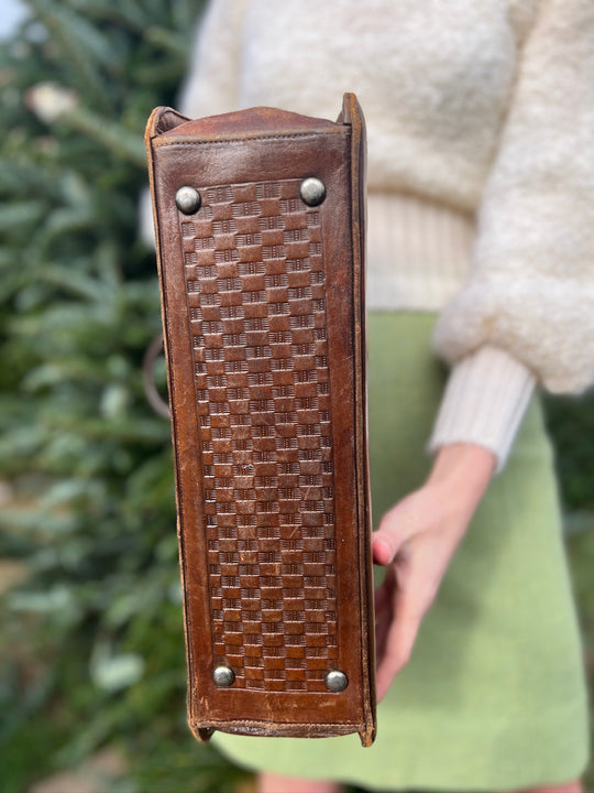 Vintage Leather Tooled Mexican Souvenir Purse