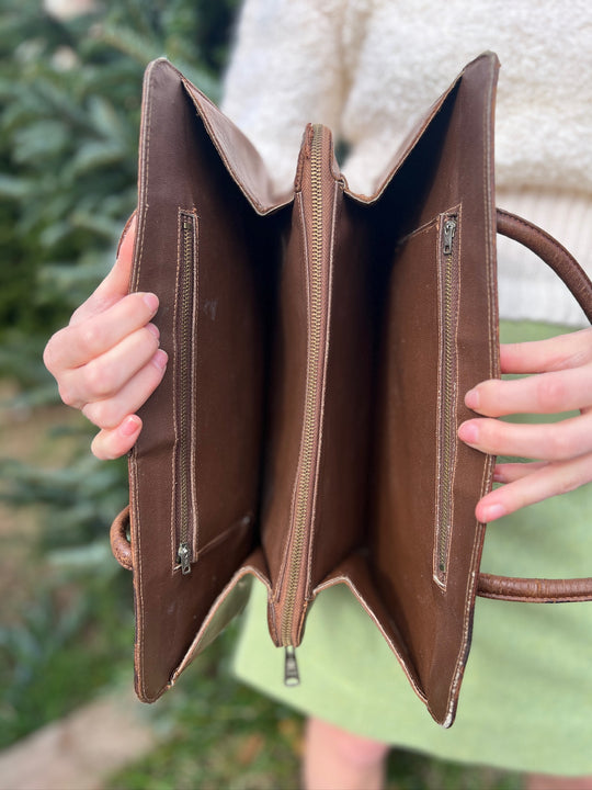 Vintage Leather Tooled Mexican Souvenir Purse