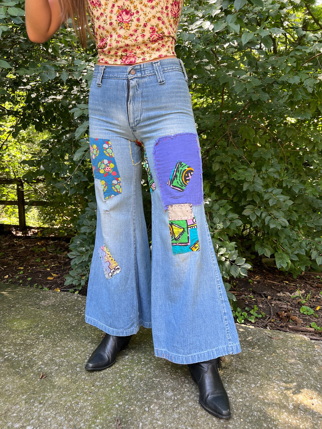 Vintage 70s Bell Bottoms Vintage 70s Denim Bell Bottom Jeans Cloth