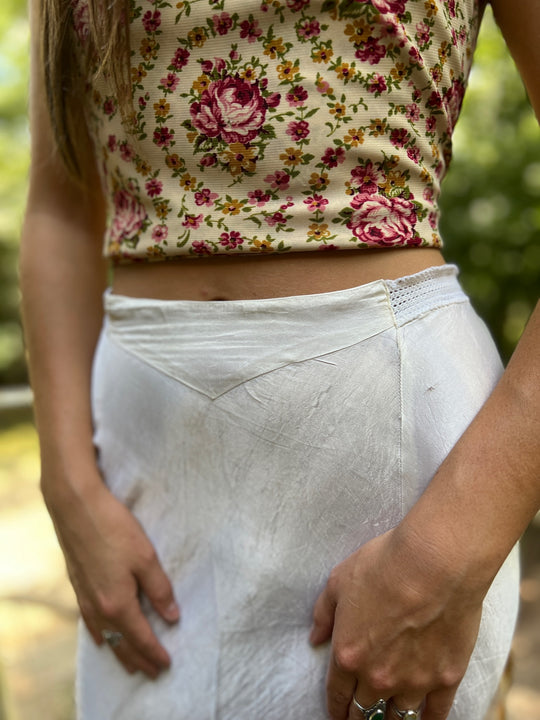 30s Pearl Satin Maxi Slip Skirt, Under Pretties by Berger