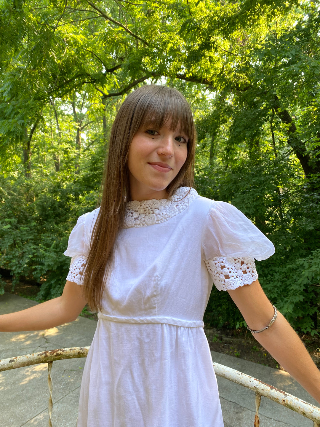 60s White Cotton Mini Dress The Hip Zipper Nashville