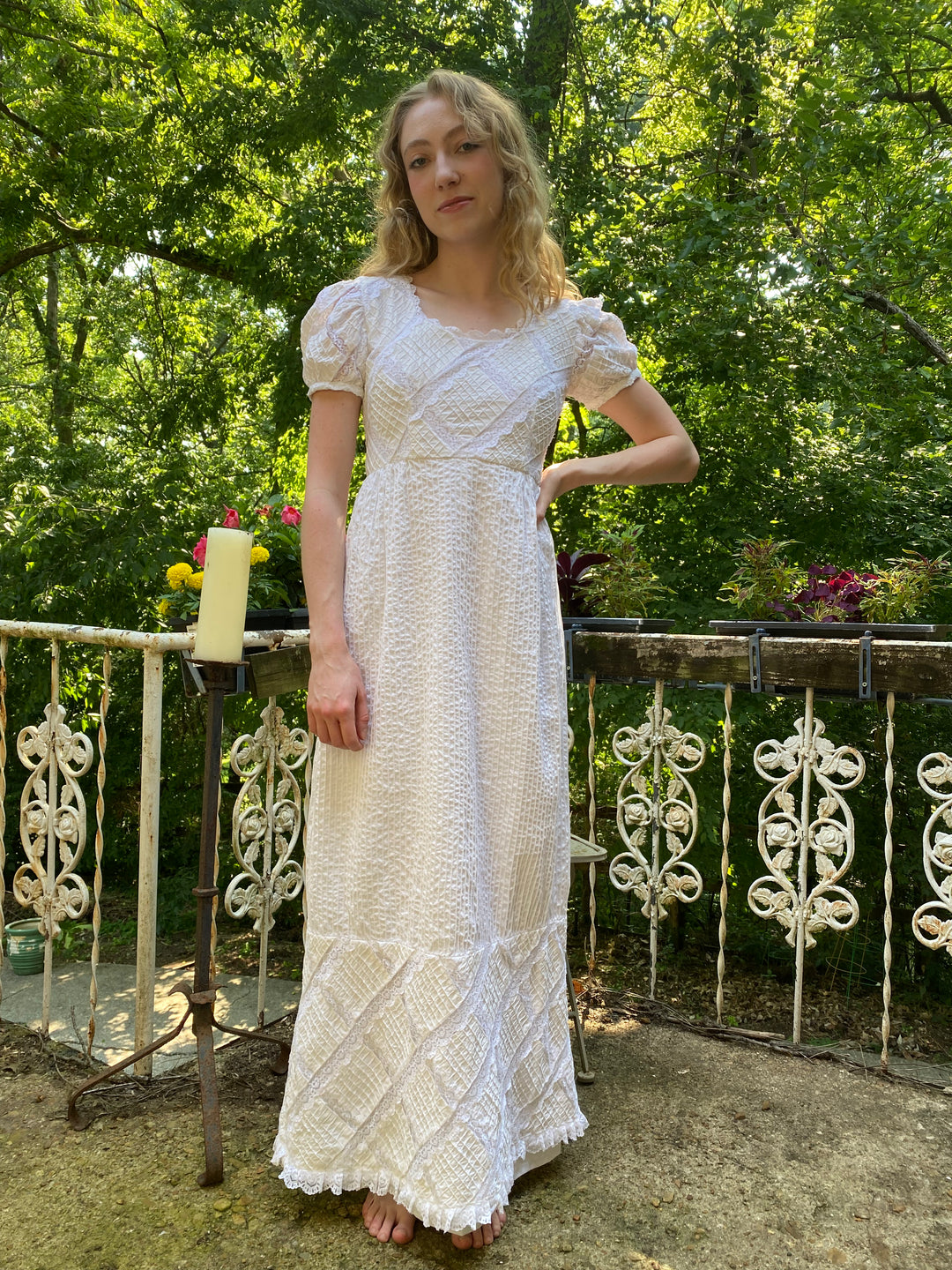 Vintage white top lace dress