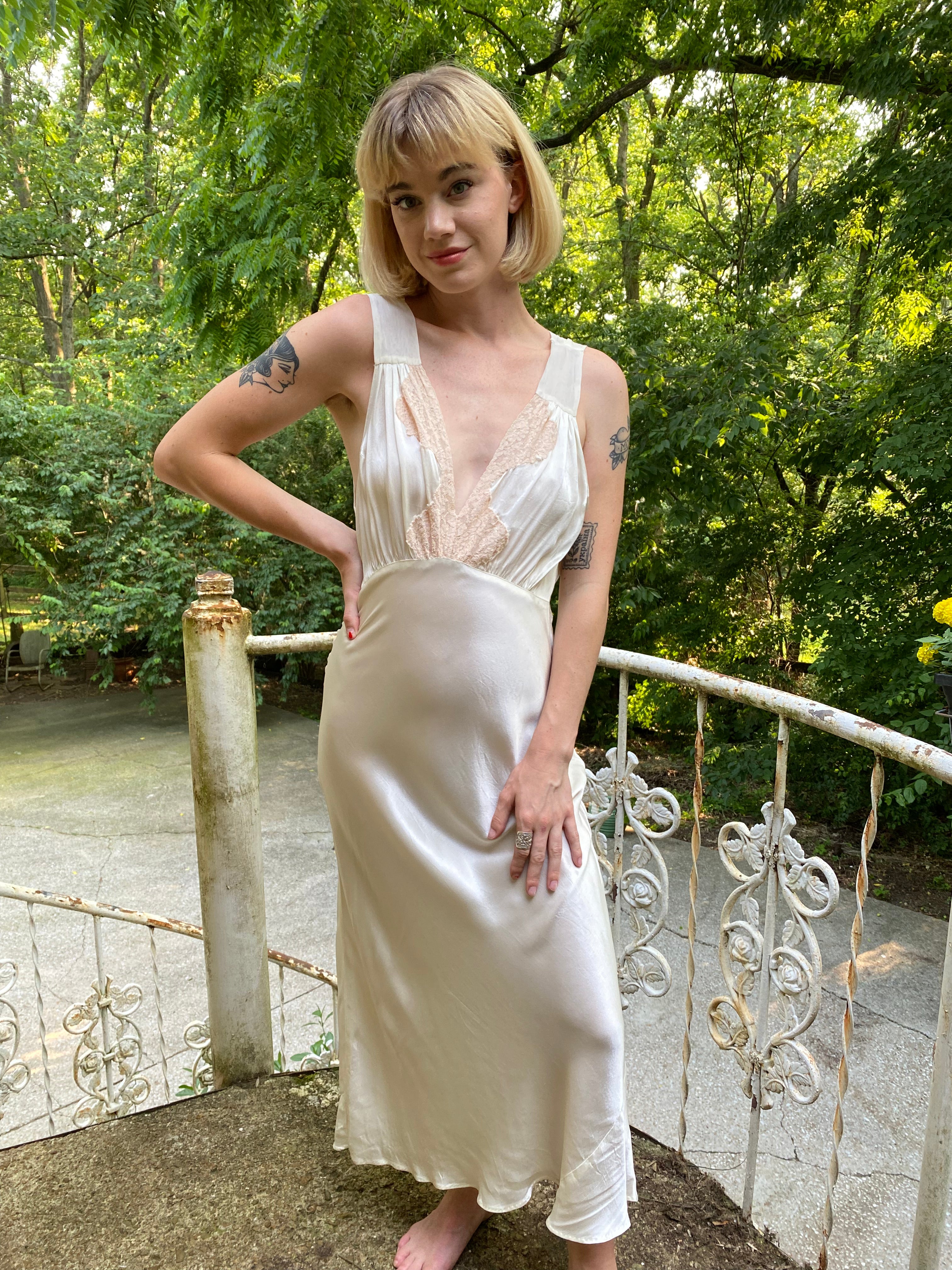 Silk peach hot sale dress