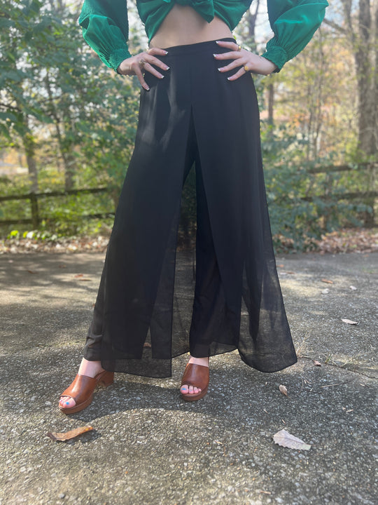 80s Black Crepe Pants, Metaphor