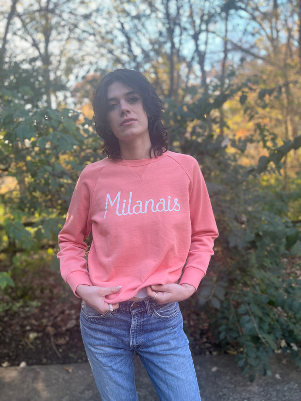 90s Peach Sweatshirt, Milanais, Maison Kitsuné – The Hip Zipper