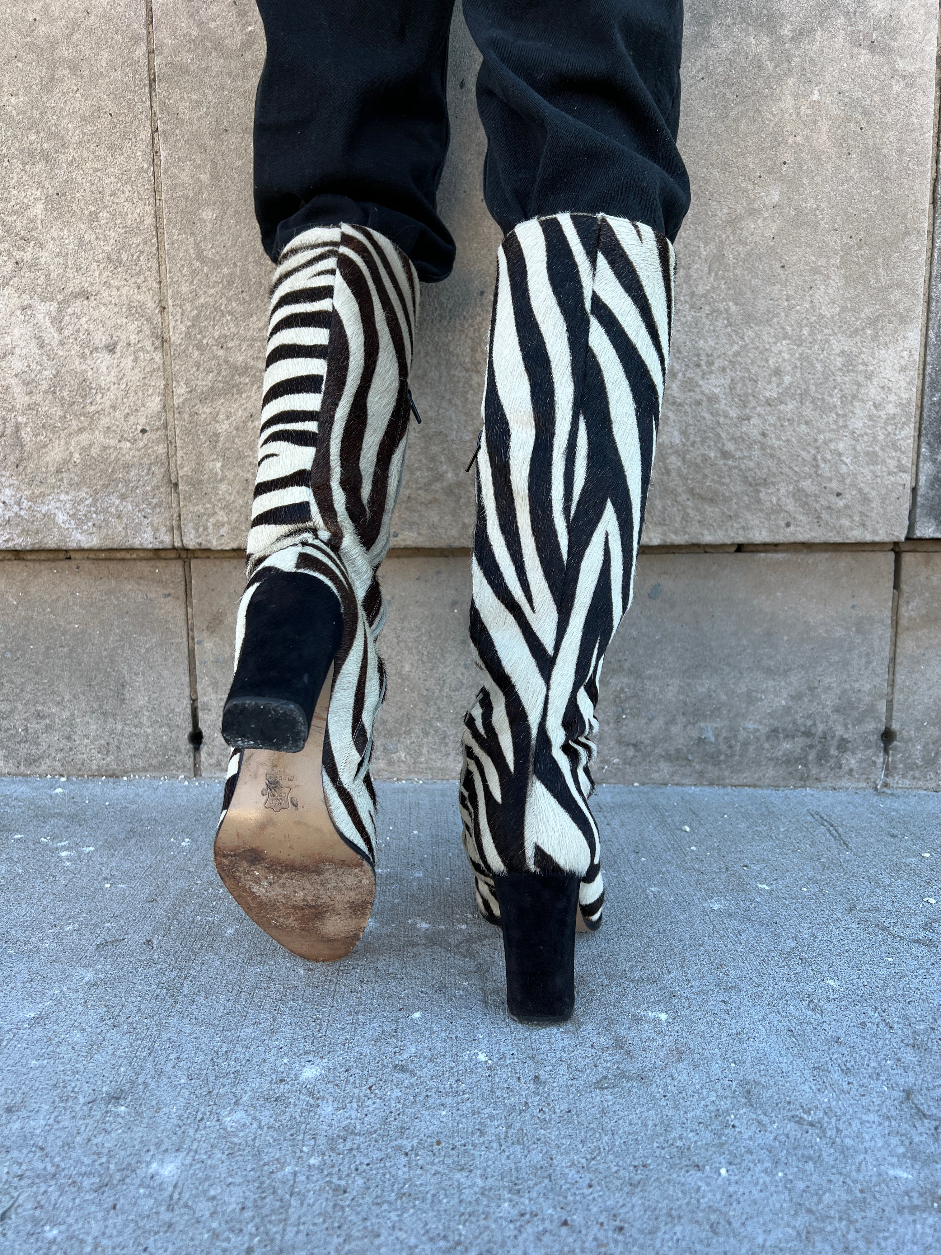 Zebra cowboy outlet boots