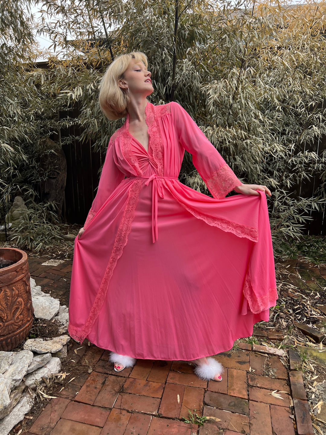hot pink 70s dress Lureya Women's Hot Pink Summer 70s Off Shoulder Twist Tie Hollow Out Ruched Bodycon Midi Dress,Elegant Fuchsia Solid Party Beach Vacation Midi Dress