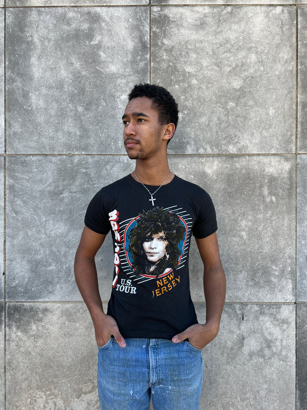 bon jovi 1987 ツアーTシャツ 80s Vintage Bon Jovi 1987 Rare Band Music Tour Black Medium T