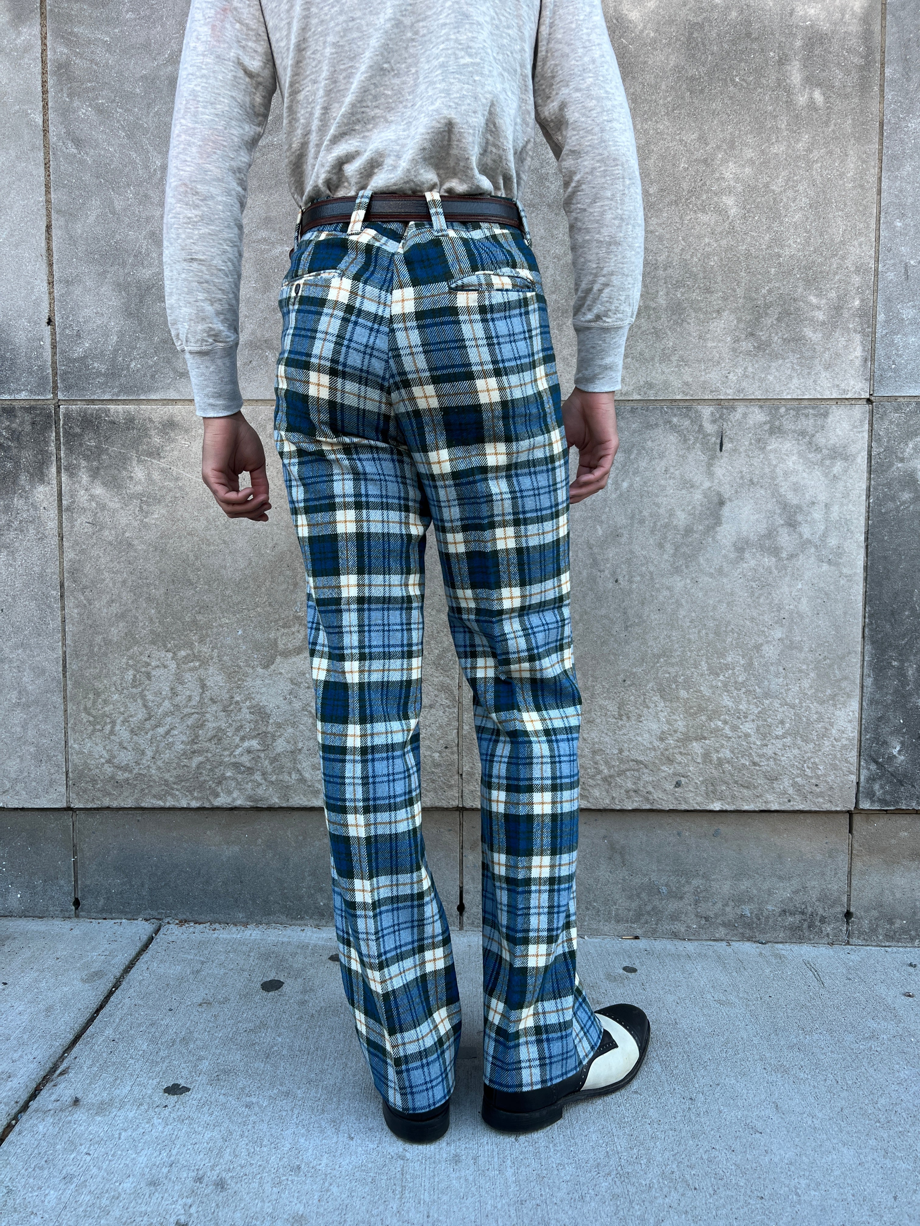 Elastic Stretchy Striped Plaid Pants | Plaid pants, Plaid pants women, Plaid  pants outfit