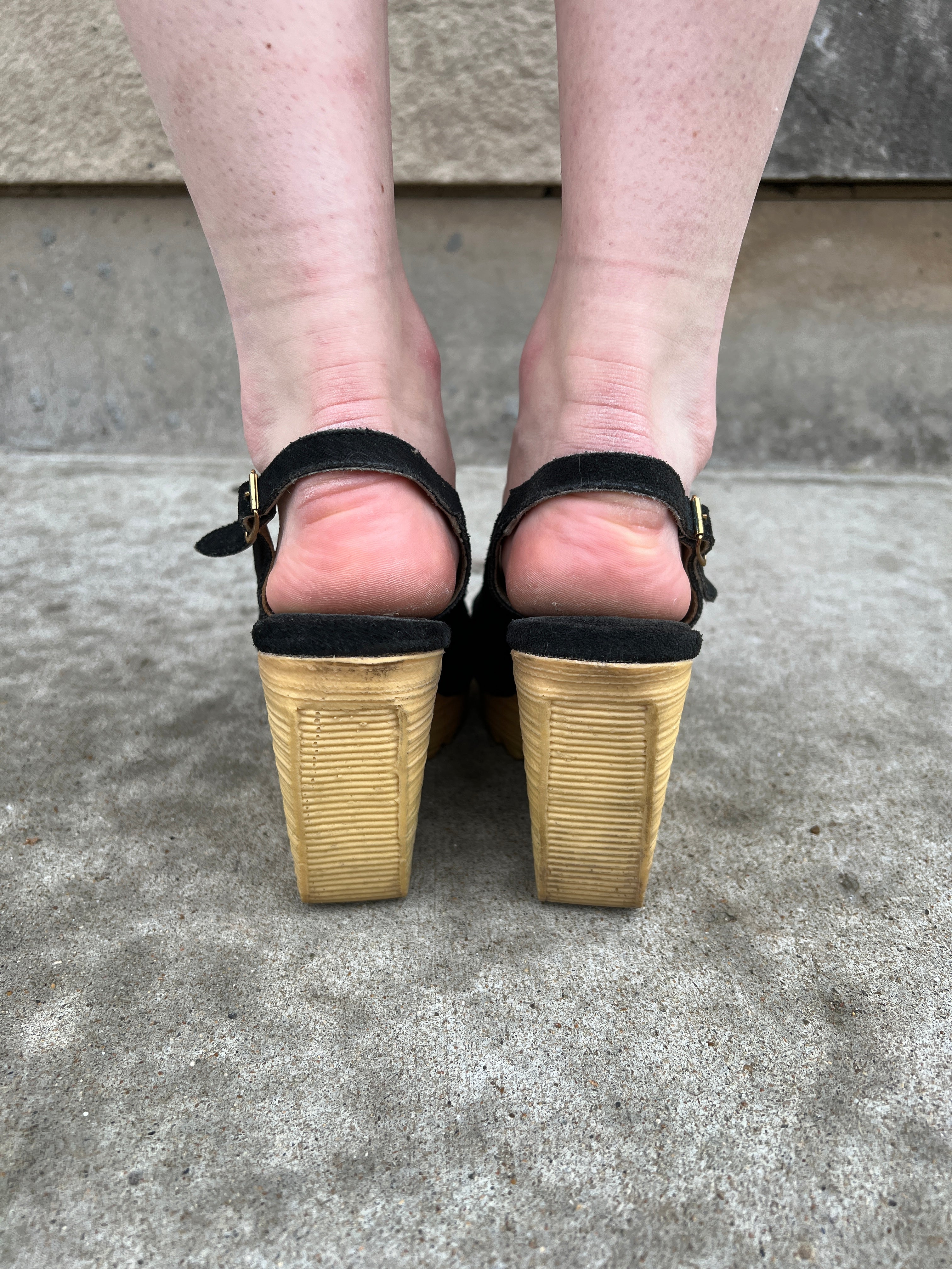 Brash Lace Up Wedge Sandals Black Size 7.5 | eBay