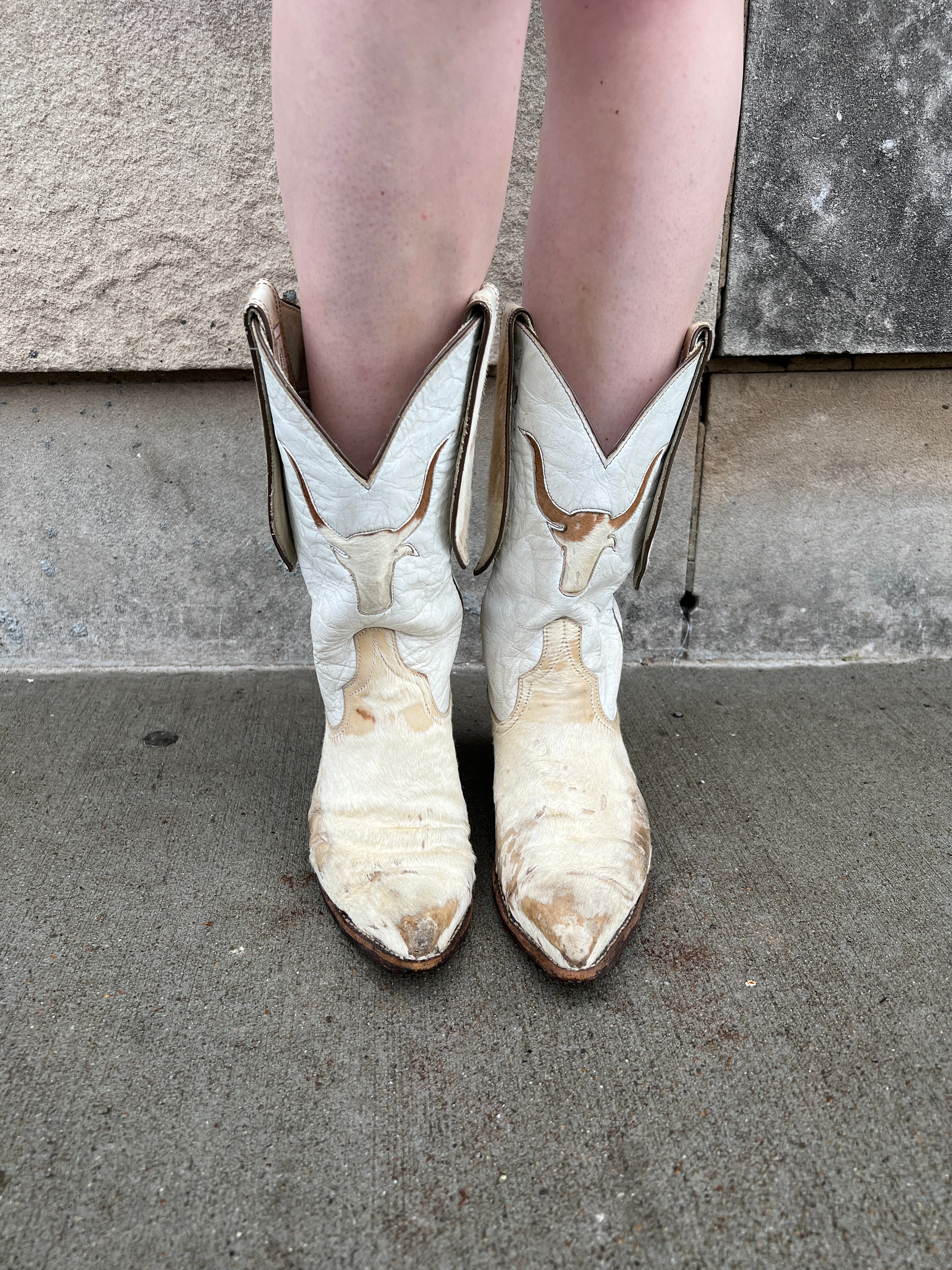 White leather cowboy clearance boots