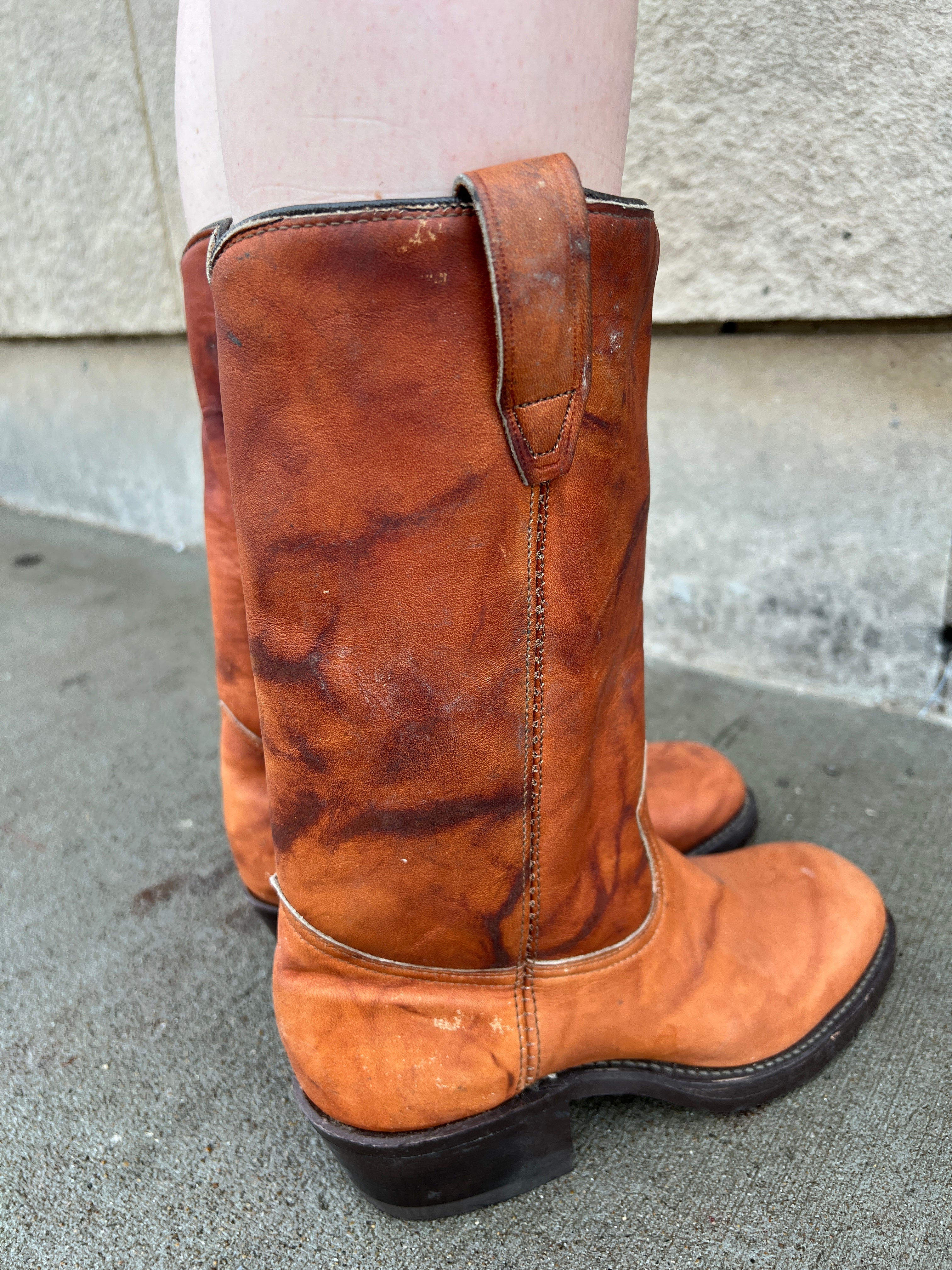 Vintage square 2025 toe boots