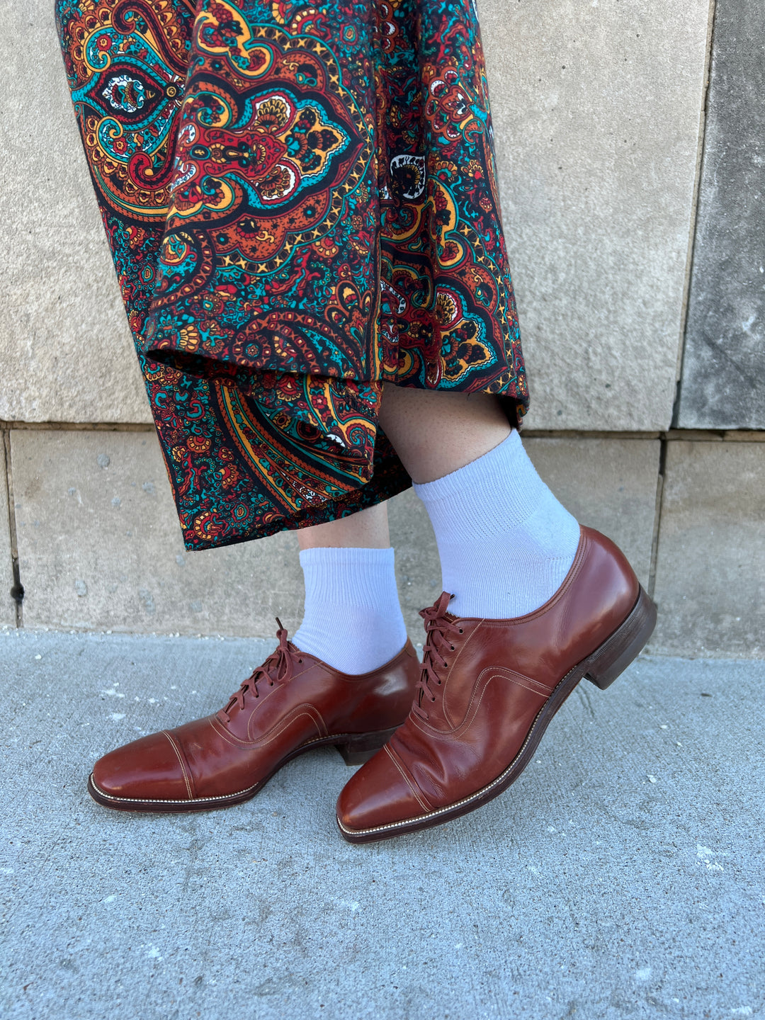 30s Brown Leather Lace up Dress Shoes, Florsheim