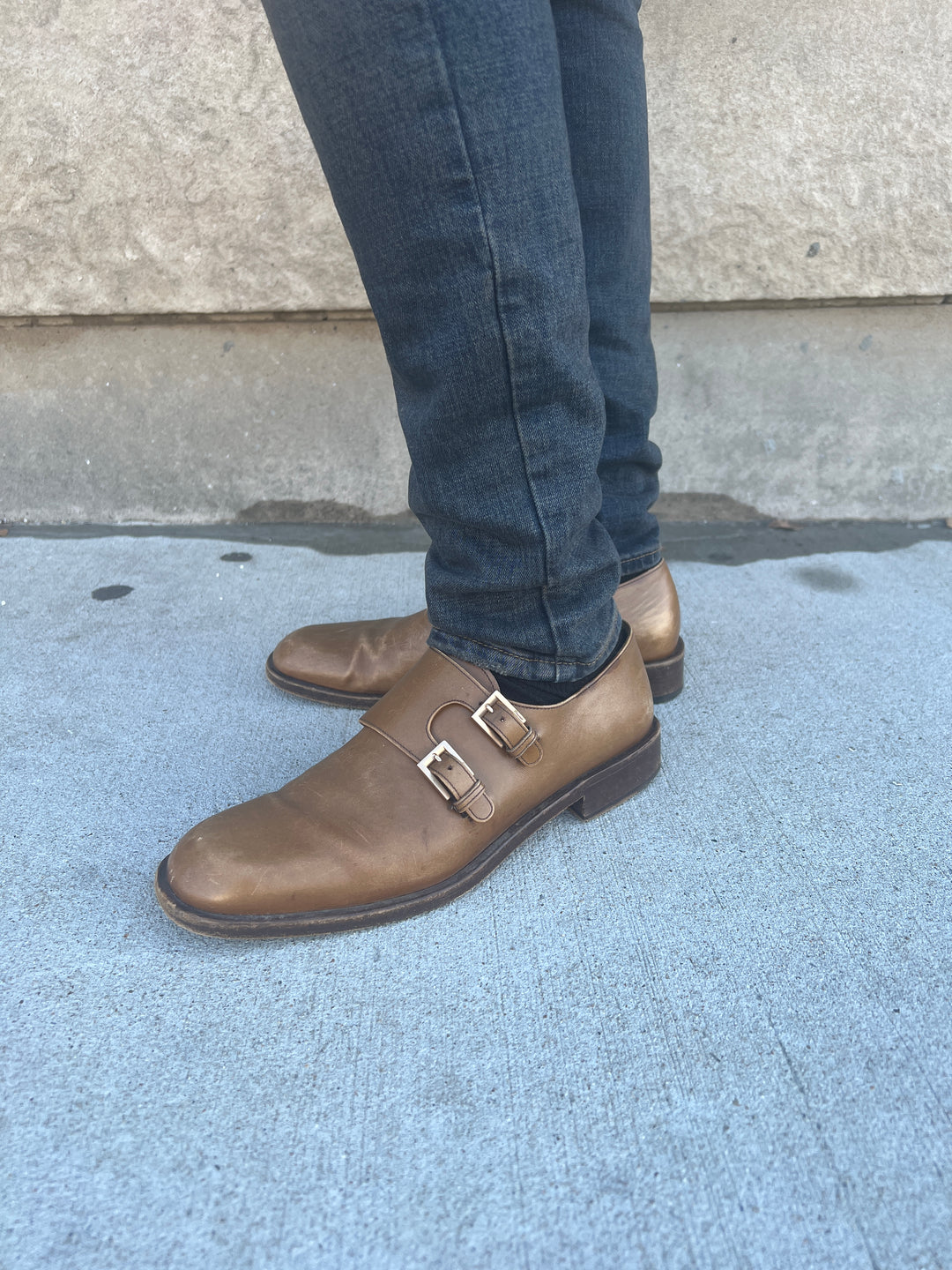 Mens Vintage Brown Italian Leather Dress Shoes, 2 Buckles, Salvatore F The Hip Zipper Nashville Mens Vintage Brown Italian Leather Dress Shoes, 2 Buckles, Salvatore F The Hip Zipper Nashville