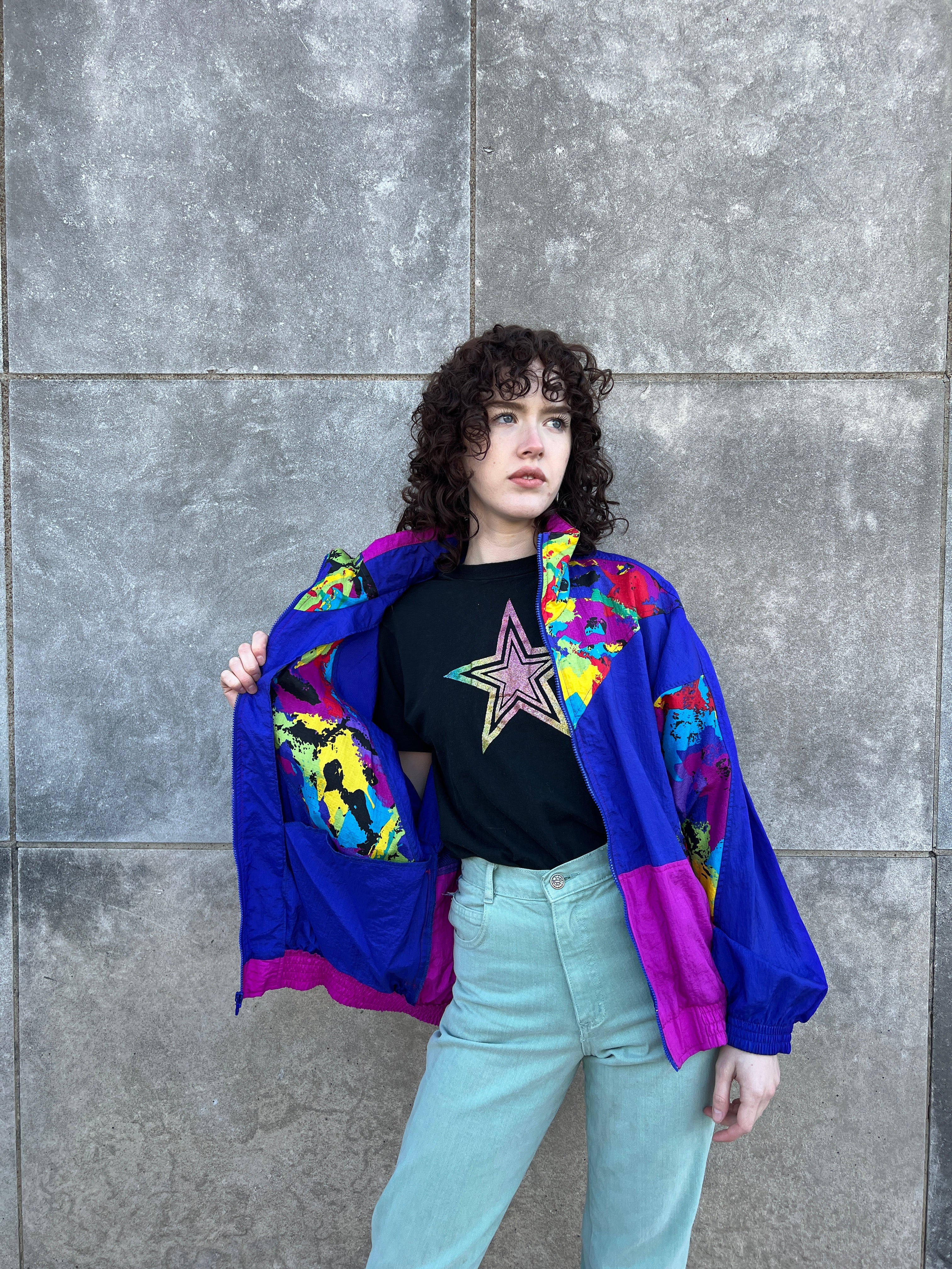 Purple sale 80s jacket